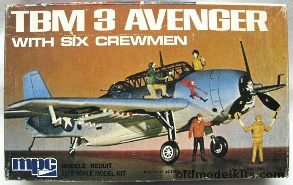 MPC 1/72 TBM 3 Avenger With Six Crewmwn, 2-0109 plastic model kit